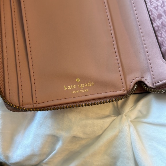 Kate Spade Large Carryall Wristlet/Wallet Blush Pink Double Zipper - Picture 9 of 16
